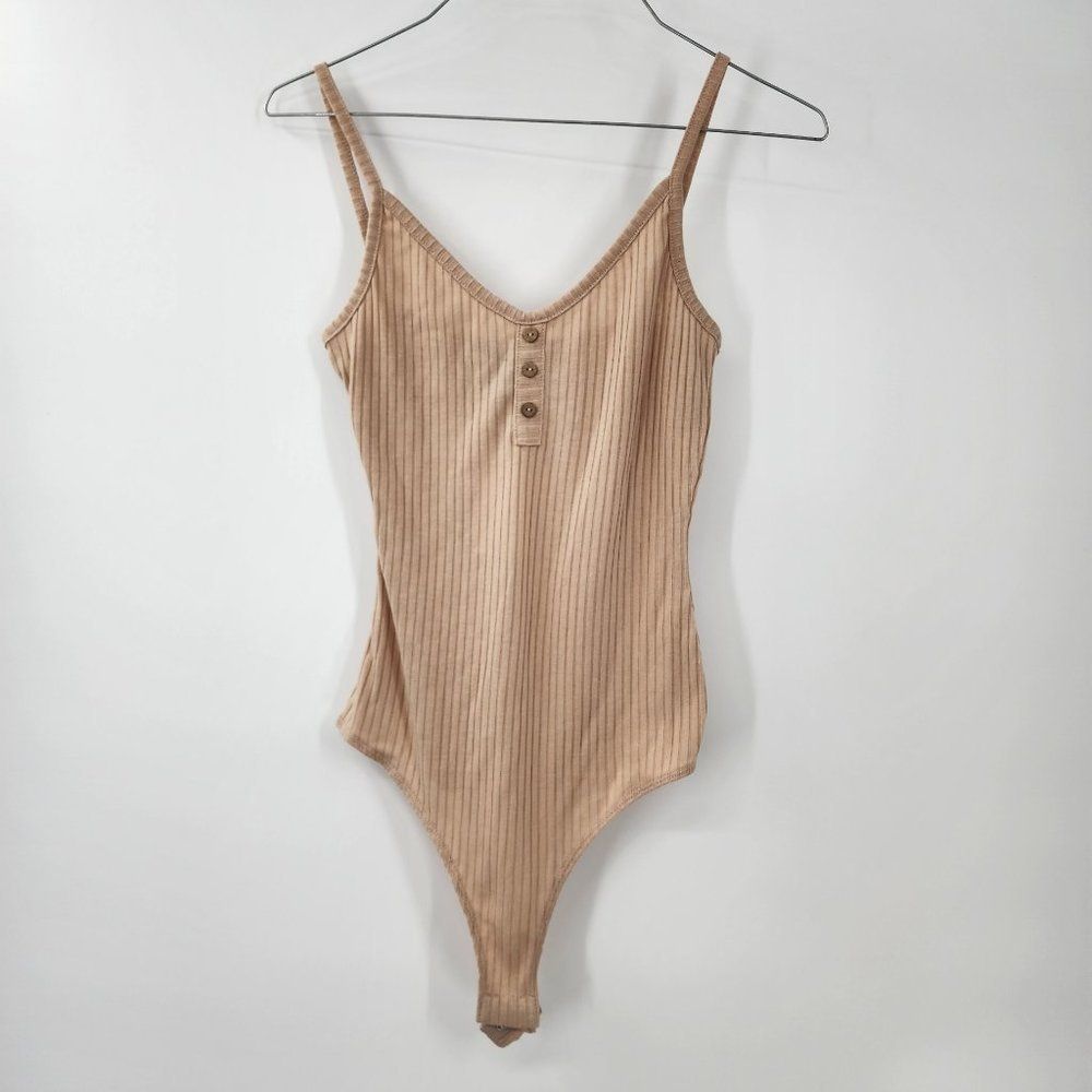 Rue21 Tan Ribbed Bodysuit